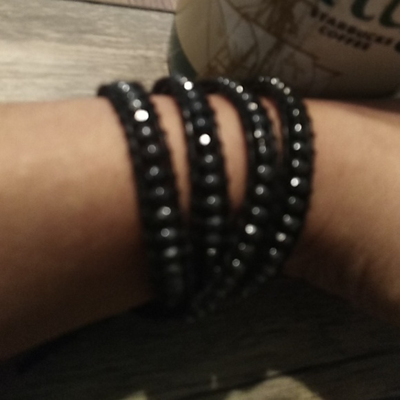 💞🎉Genuine Hematite and Leather wrap bracelet - Picture 4 of 4